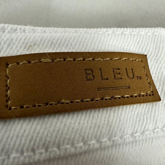 Bleu Womens White Denim Bermuda Shorts Size 10 Cotton/Spandex Blend - Picture 3 of 6